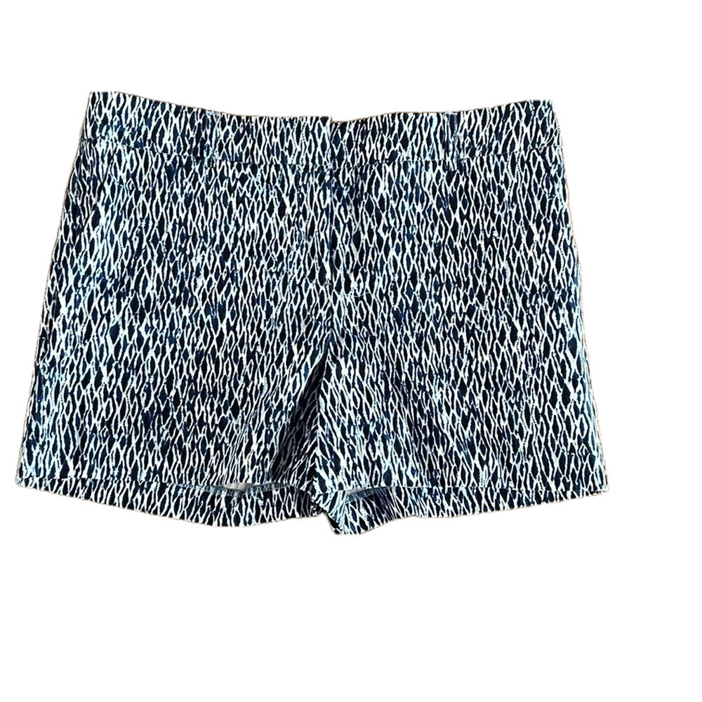 Kenar Blue Geometric Chino Shorts Women's Size 2